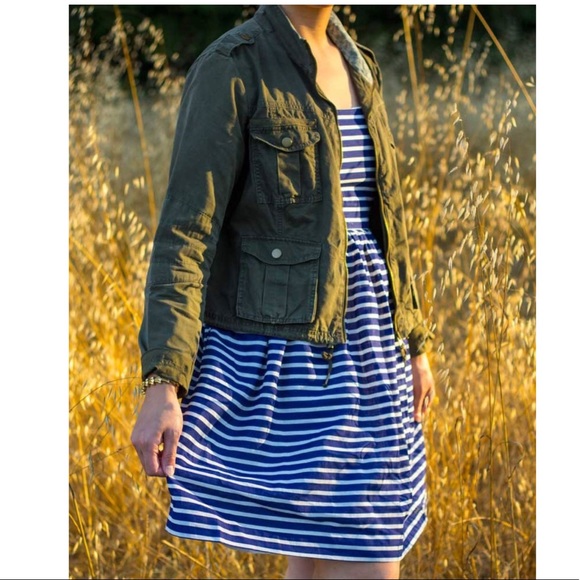 GAP Stripes Strapless Fit & Flare Dress - Picture 8 of 8